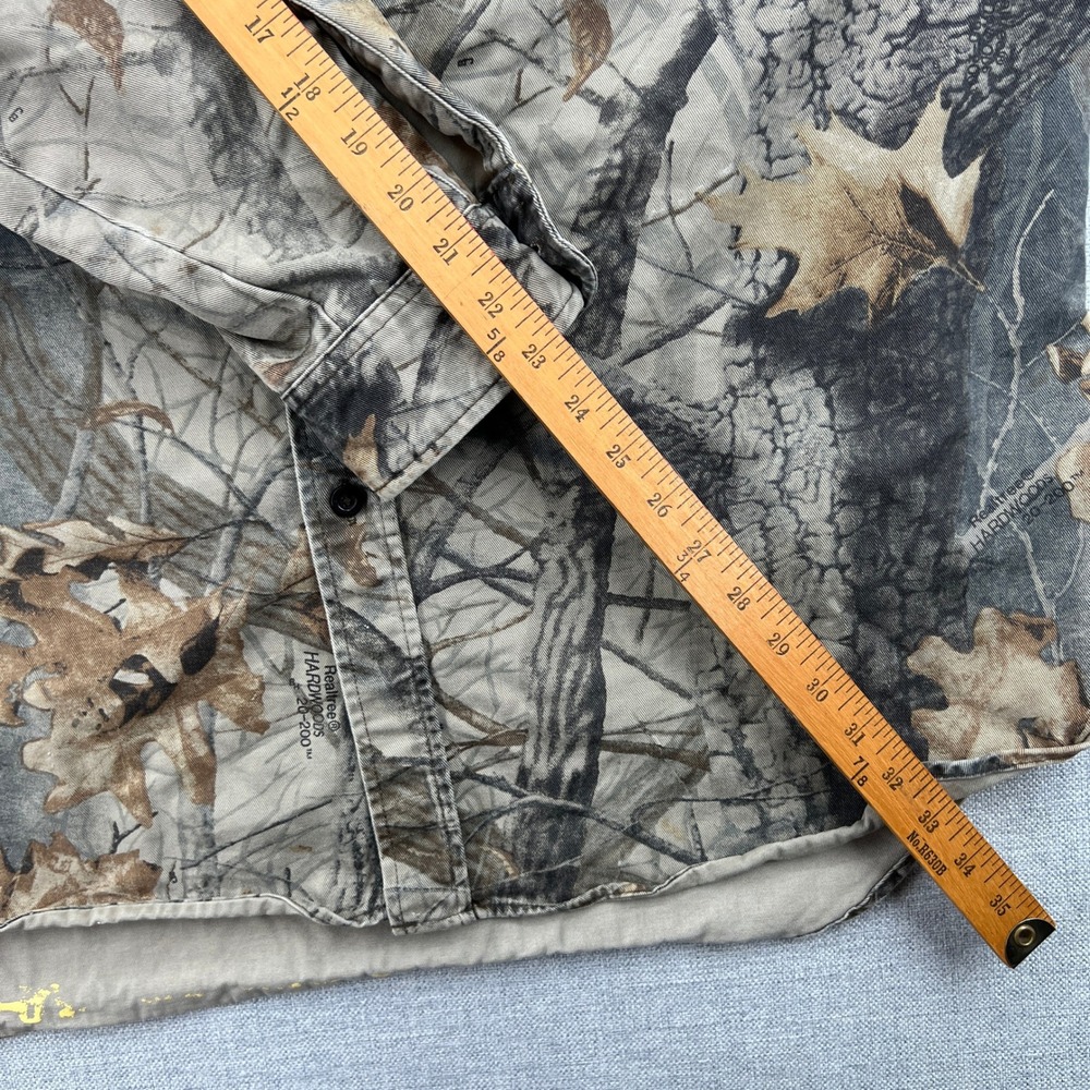 VTG Walls Button Up Shirt Men XL Brown Camo Realtree Hardwoods Hunting Workwear - Picture 11 of 12